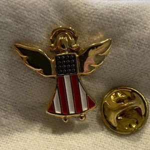 USA  Angel Tack Pin in Flag Dress